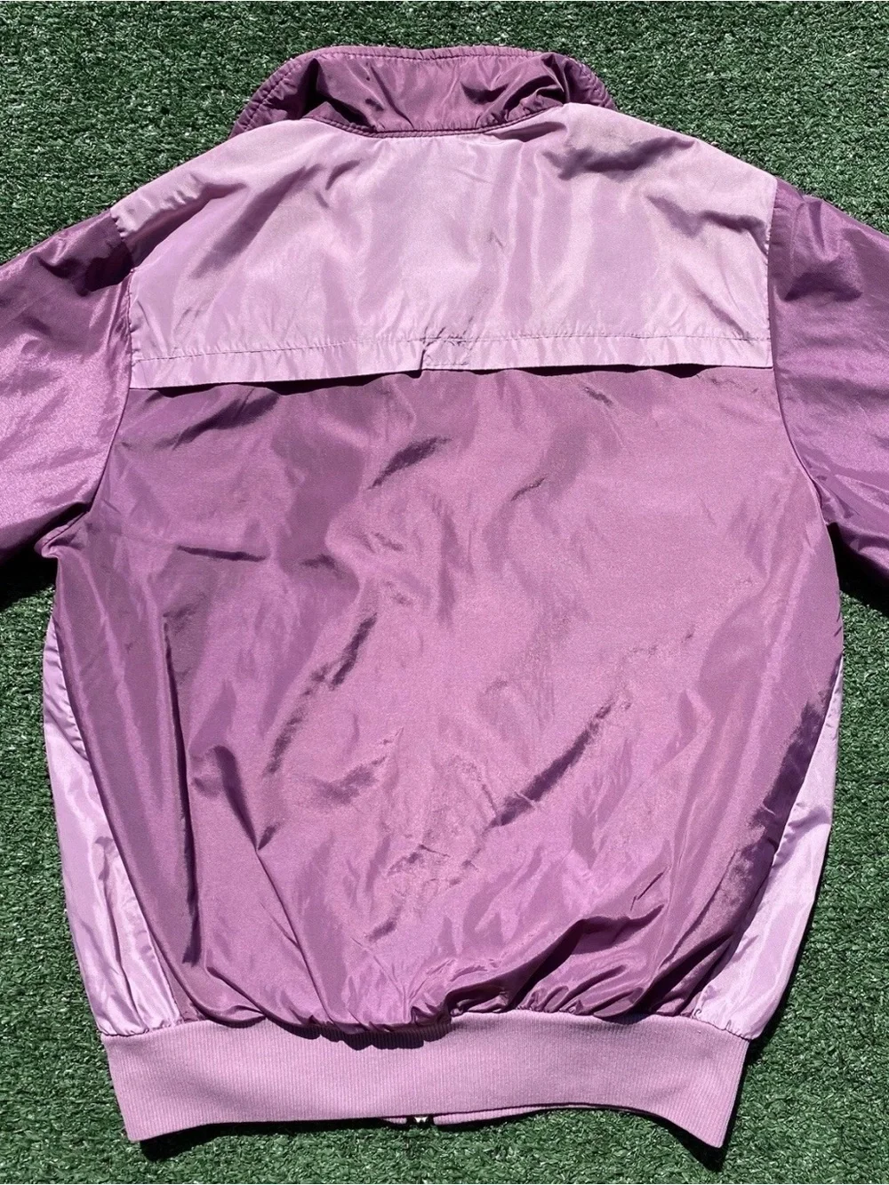 VTG 80’s Nike Spellout Swoosh Colorblock Windbreaker Jacket Womens XXS USA Made